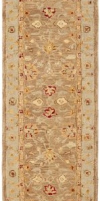 Area Rug 2x12 Runner Traditional Tan - Ivory Color - Safavieh Anatolia Rug from RugPal