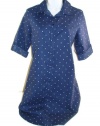 Nautica Sleepwear Women's Cotton Scatter Polka Dot Boyfriend Sleep Shirt