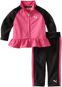 Puma - Kids Baby-Girls Infant Colorblock Tricot Set, Beetroot, 24 Months