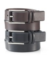 Roll up in style with this 32mm leather belt with roller buckle from Calvin Klein.