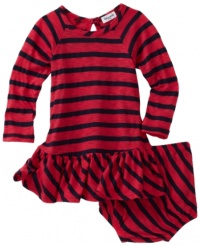 Splendid Littles Baby-girls Infant Striped Dress and Bloomer, Punch, 12-18 Months