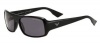 Emporio Armani Men's 9665 Shiny Black Frame/Grey Lens Plastic Sunglasses