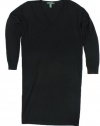 Ralph Lauren Women's Long-Sleeve Merino Wool Sweater Dress (Black)