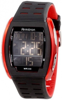 Armitron Men's 40/8239RED Red Accented Rectangular Shaped Digital Watch