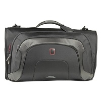 This full-size garment bag is a must for the frequent business traveler. Its tri-fold design features numerous interior and exterior pockets for folded clothes and accessories. The hanger bracket accommodates a variety of hangers. The top carrying handle and removable, adjustable shoulder strap make it easy to transport.