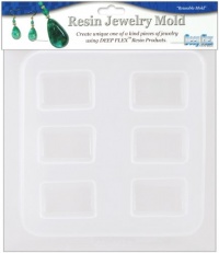 Yaley Deep Flex Resin Jewelry Reusable Plastic 7 Mold: 6 Rectangles