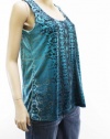 Kenneth Cole Women's Python Aqua Tank Top Cami Shirt SW212113-PYTHON- Small