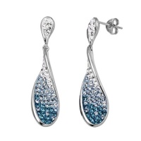 Carnevale Sterling Silver Tear Drop Earrings with Swarovski Elements