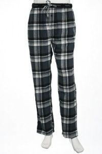 Perry Ellis Portfolio Flannel Plaid Gray, White and Black Pajama Pants