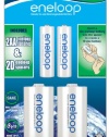 eneloop NEW 2000mAh Typical, 1900mAh Minimum, 1500 cycle, 2 Pack AA, Ni-MH Pre-Charged Rechargeable Batteries with D Spacer