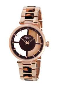 Kenneth Cole New York Women's KC4766 Rose Gold Transparent Dial Round Watch