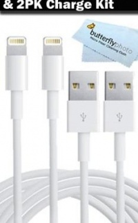 (2pk) 8 Pin Lightning to USB Cable 3 Ft - Charge and Sync Cable for Iphone 5, Ipad Mini, Ipad 4th Generation