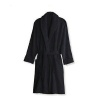 Spa and Resort Black Terry Velour Bathrobe 100% Cotton 50l