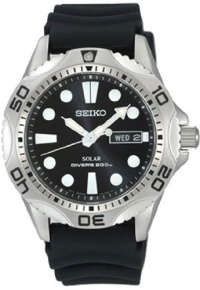 Seiko Men's SNE107P2 Rubber Analog with Black Dial Watch