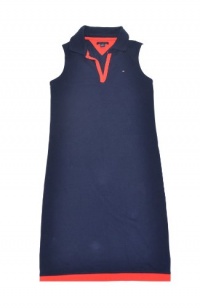 Tommy Hilfiger Women Fashion Sleeveless V-neck Logo Dress