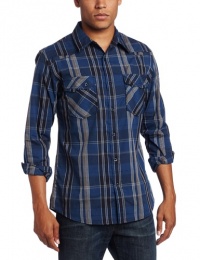 Burnside Men's Operate Burnside's Plaid Woven Button Down Shirt