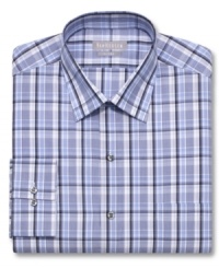 Classic plaid gets a colorful boost with this sharp dress shirt from Van Heusen.