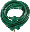 Yard Master 3030 25-Foot 3-Outlet Garden Extension Cord with Evenly-Spaced Plugs, Green