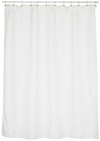 Carnation Home Fashions Fabric Extra Long Shower Curtain Liner, Ivory