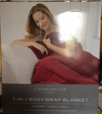 Charter Club 3-in-1 Bodywrap Blanket, Brown