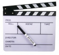 White Director's Clapboard Slate 11 x 9.75