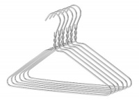 Whitmor 6034-317 Aluminum Hanger Collection Set of Six Aluminum Hangers