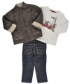 Kenneth Cole Toddler Boys  3 Piece Bomber Jacket Set