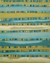 Liora Manne Seville Mosaic Stripe Hand Tufted Rug, 42 by 66-Inch, Blue