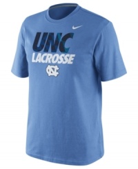 Catch this training shirt by Nike featuring the North Carolina Tar Heels and score the winning goal!