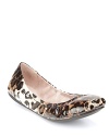 These patently fabulous, leopard print ballet flats deserve a spot in your footwear wardrobe; by VINCE CAMUTO.