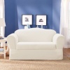 Sure Fit Twill Supreme 2-Piece Sofa Slipcover, White