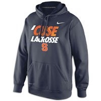 NCAA Nike Syracuse Orange KO Lacrosse Practice Performance Hoodie - Navy Blue (Large)