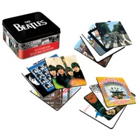 Vandor 64285 The Beatles 13-Piece Album Cover Coaster Set with Tin Storage Box, Multicolored