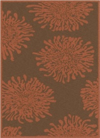 Area Rug 5x7 Rectangle Contemporary Brown-Rust Color - Surya Basilica Rug from RugPal