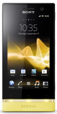 Sony Xperia U ST25A-WY Unlocked Phone with Android 2.3 OS and 3.5-Inch Touchscreen--U.S. Warranty (White/Yellow)