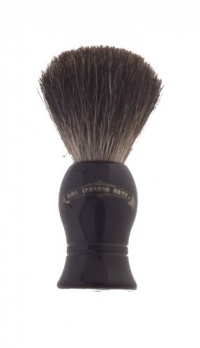 Colonel Conk Progress Model 1001 Standard Pure Badger Shaving Brush, Black Handle