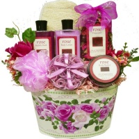 Art of Appreciation Gift Baskets   Mum's English Rose Garden Spa Bath and Body Set