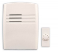 Heath/Zenith SL-6153-C Wireless Battery-Operated Door Chime with Plastic Chime Cover, Off-White