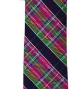 Tommy Hilfiger Men's Royal Stewart Acid Stripe Tie