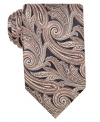 Bring paisley to the party for a good time in this Geoffrey Beene silk tie.