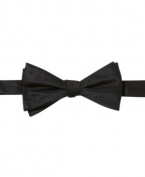 Black carpet style comes in this sleek bow tie from American Rag.