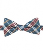 Plaid puts a new spin on things with this bow tie from Countess Mara.