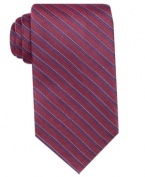 Stripes and silk, this tie from Perry Ellis is the perfect finishing touch.