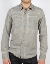 Affliction - Mens Next Target Woven Shirt In Charcoal