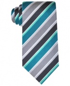 Angle up the ladder with bold colors on this power tie from Geoffrey Beene.