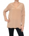 Women's Vince Picot Popover Tunic in Pale Pecan Size XS