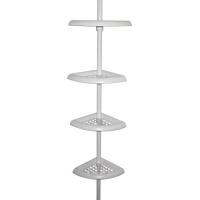 Zenith Bathtub and Shower Pole Caddy, White