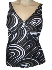 Womens Coco Reef Plus size 34 DDD 36 DDD 38 DDD or 40 DDD Tankini Swimsuit Top, Swimwear Separates, Swirly