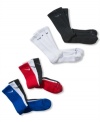 Stay dry and at the top of your game with these crew length sport socks from Nike.