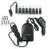 GSI Super Quality 90w, Universal Laptop Rapid Car Charger Adapter Plug With DC Tips For Sony, Fujitsu, Samsung, Sharp, LiteOn, NEC, Toshiba, HP/Compaq, Asus, Delta, IBM And Gateway Notebooks - Never Run Out Of Power! - Black